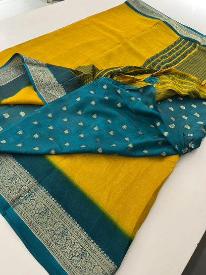 Crepe chiffon Saree