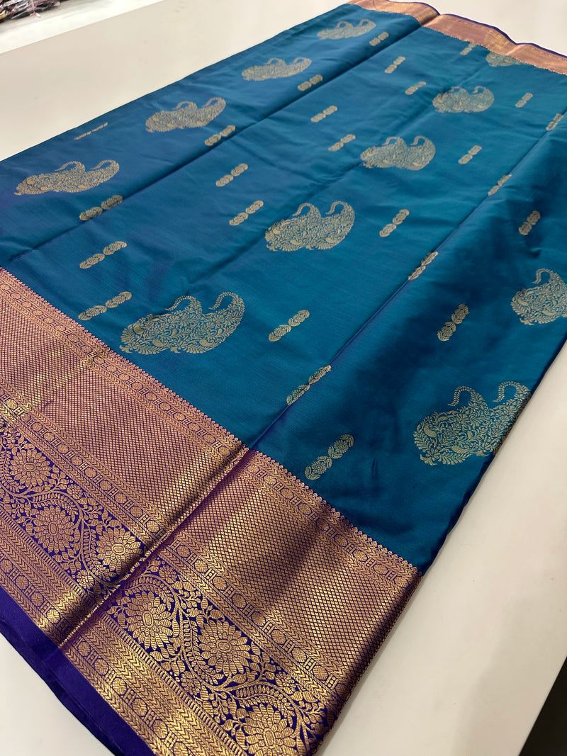 Semi Kanchi Silk Saree-J24