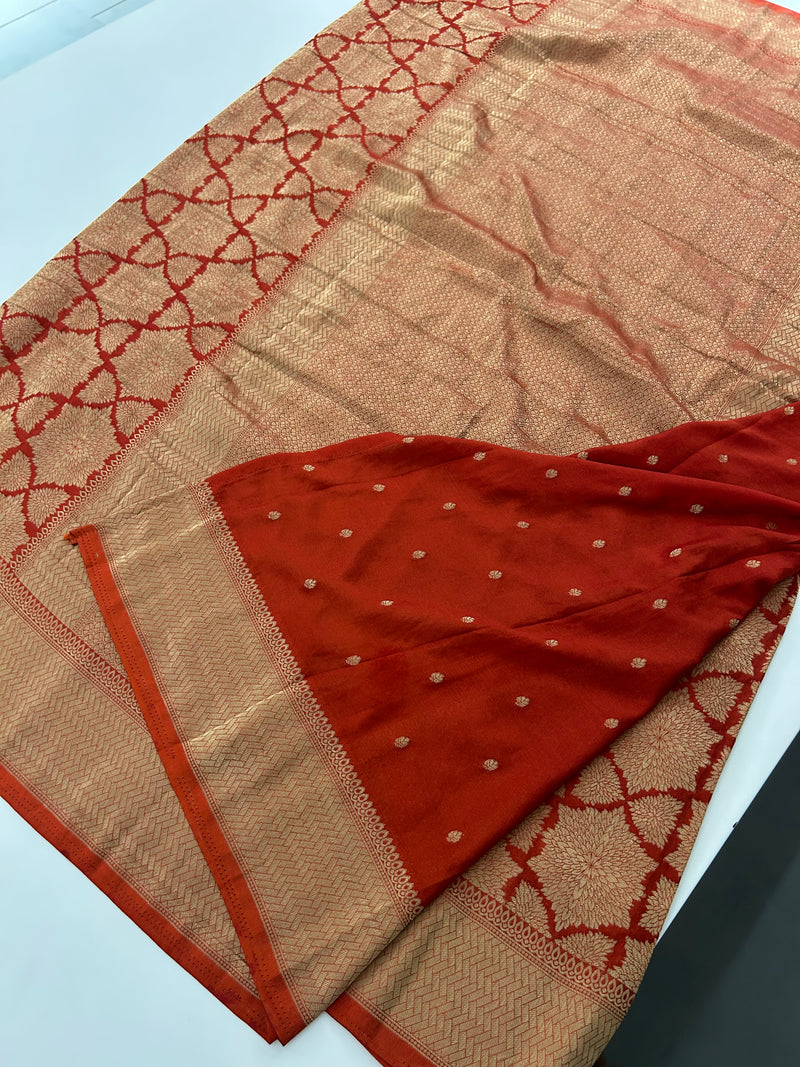 Rich Fancy Georgette Viscose Saree in Pastels and a Dark Shade♥️
Comes with Brocade buttas and butti self blouse ♥️ JU21