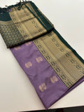 New Semi Soft silk Sarees From Kanchi in beatiful Borders-JU20