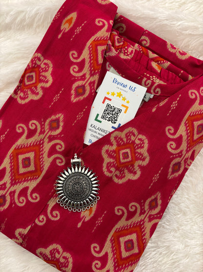 Office Wear Kurti With Pendant