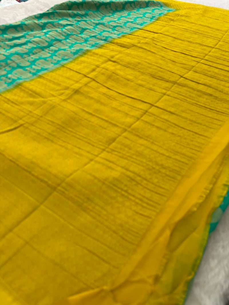 Beautiful Soft Georgette Sarees In Full Garuda Buttas-Ju21 (Copy)