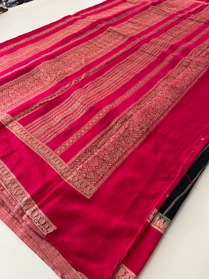 Designer crape Chinnon saree