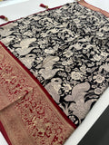 Kalamkari Viscose Designer Rich Weaving Pallu- JU28