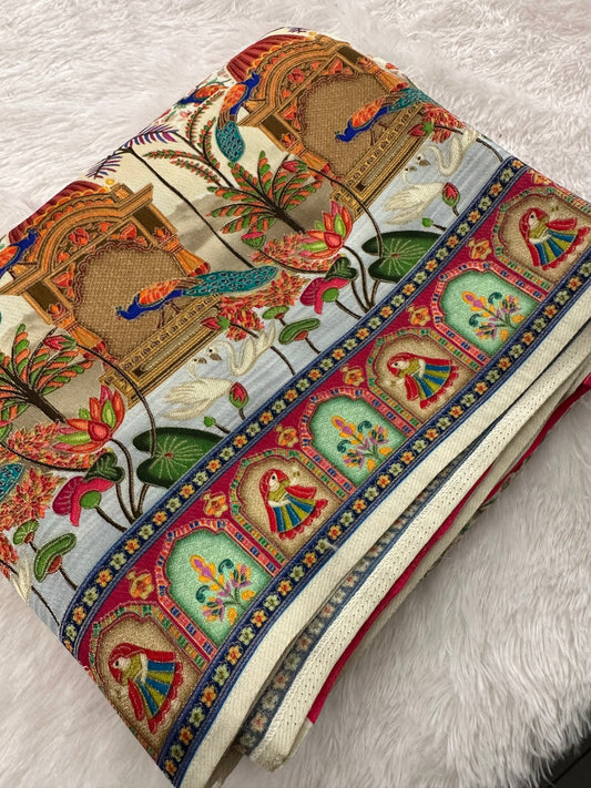 Pashmina kalamkari-M14