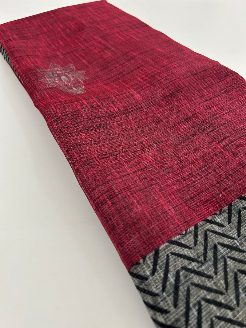 Cotton Fancy Saree-JU30