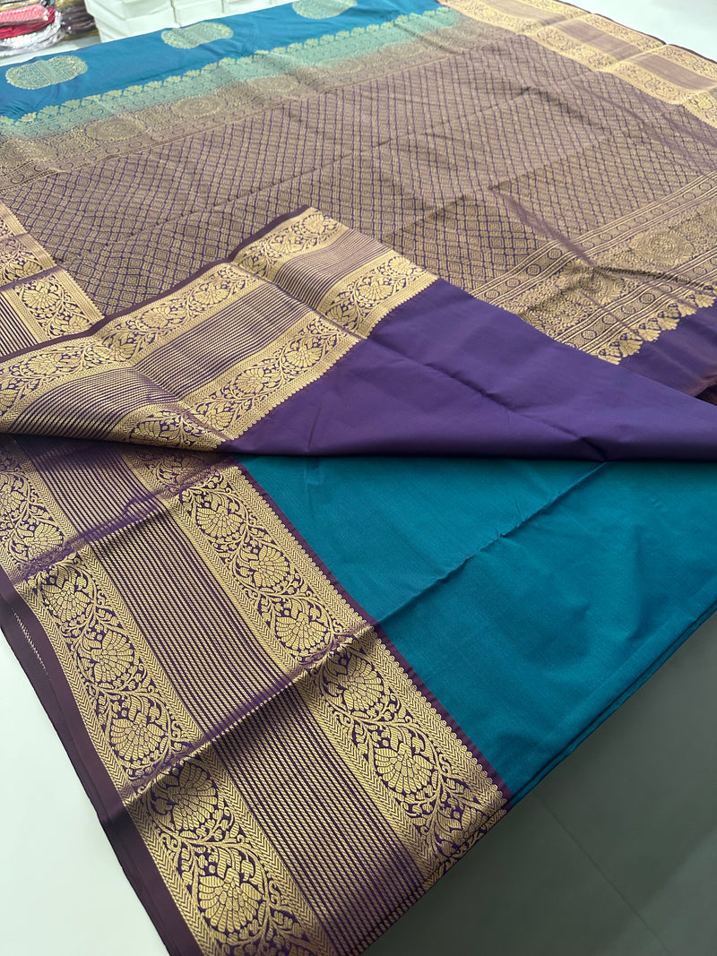 Semi Kanchi Silk Saree-JU15