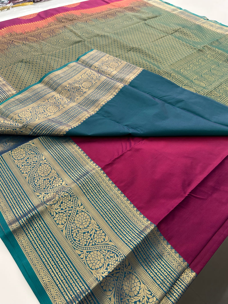 Semi Kanchi Silk Saree-JU7