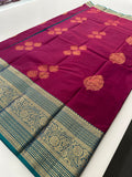 Semi Kanchi Silk Saree-JU7