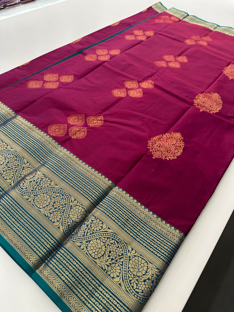 Semi Kanchi Silk Saree-JU7