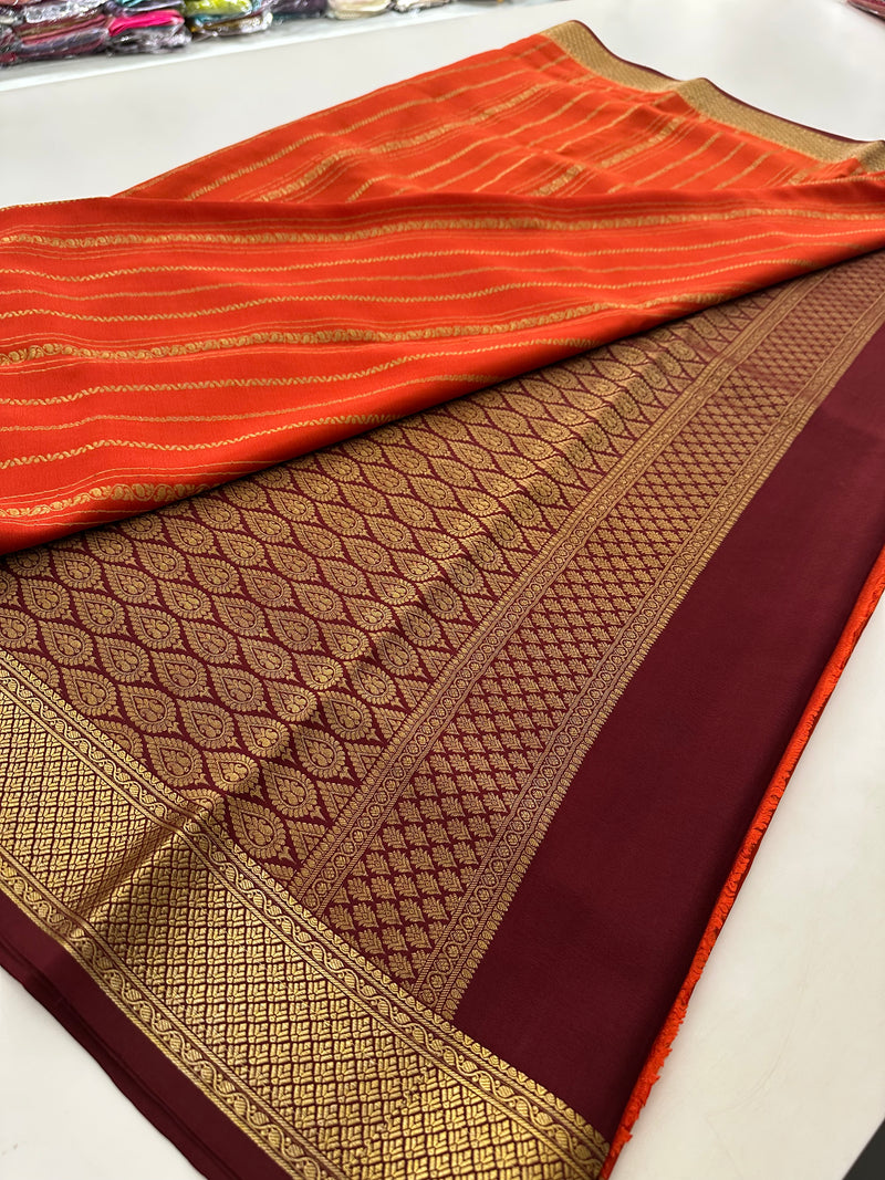 Pure Mysore Crape Silk Saree
