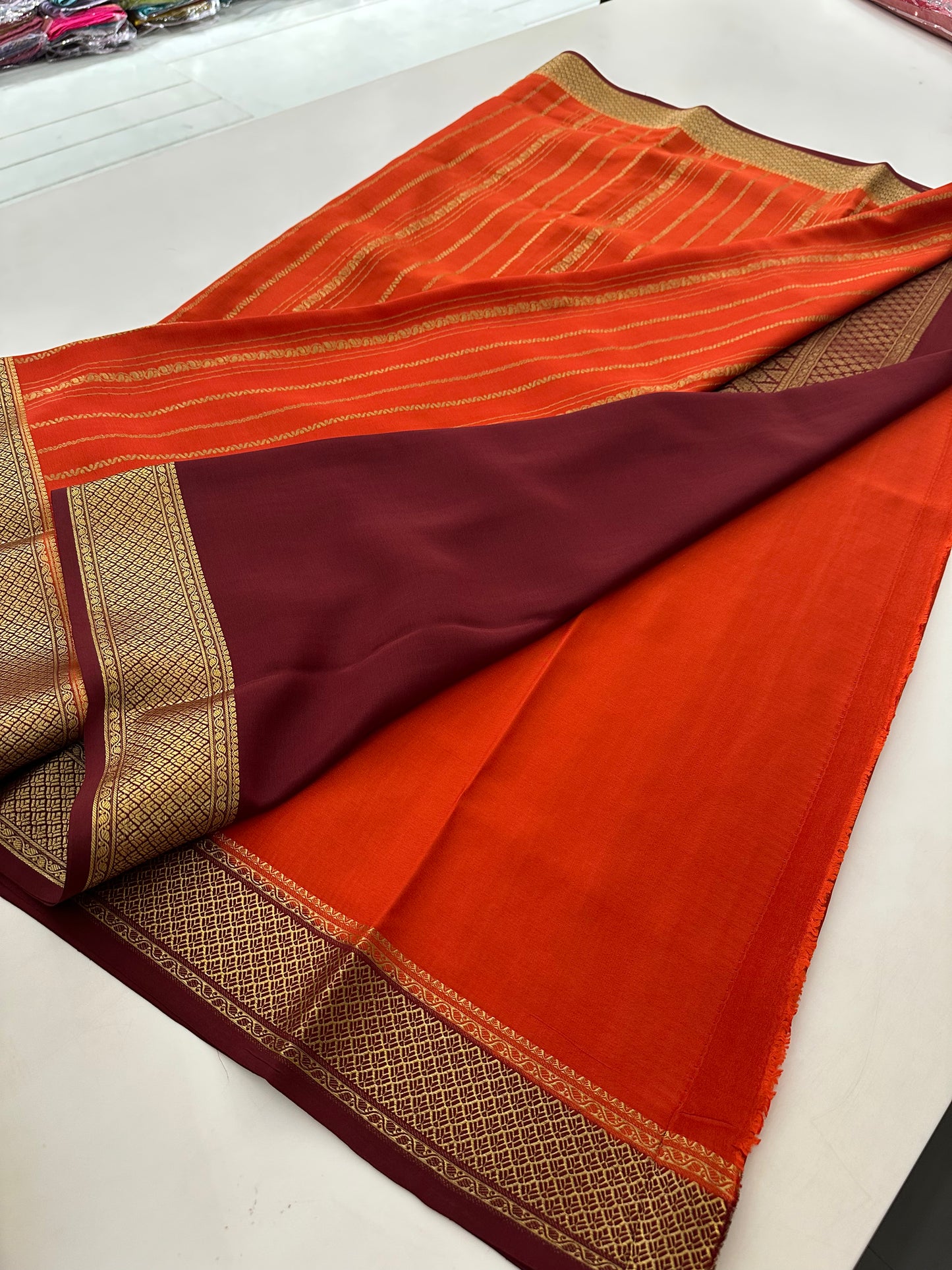 Pure Mysore Crape Silk Saree