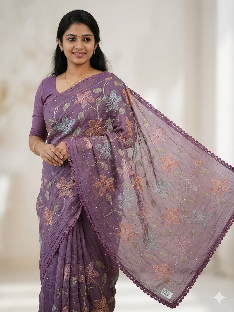 Soft organza Fancy saree