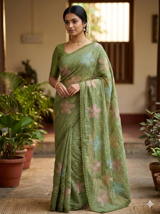 Soft Organza Saree-F4