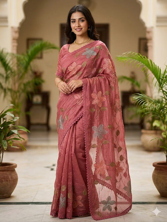 Soft Organza Saree-F4