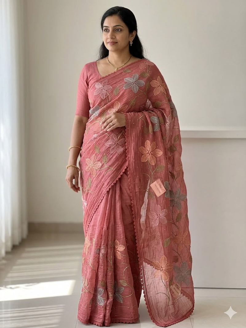 Soft organza Fancy saree
