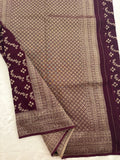 Wine Heritage Linen Designer Saree with Butta Design