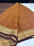 Pure Mix Silk Saree - Sand x Purple - JU23