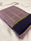 Pure Mix Silk Saree - Lavender x Purple - JU23