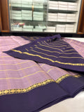 Pure Mix Silk Saree - Lavender x Purple - JU23