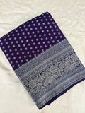SAMITA - Purple Silver Butta Soft Silk Designer Saree