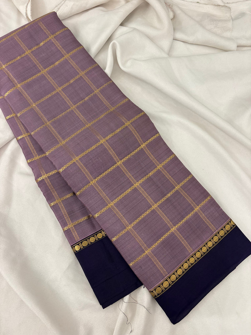 Pure Mix Silk Saree - Lavender x Purple - JU23