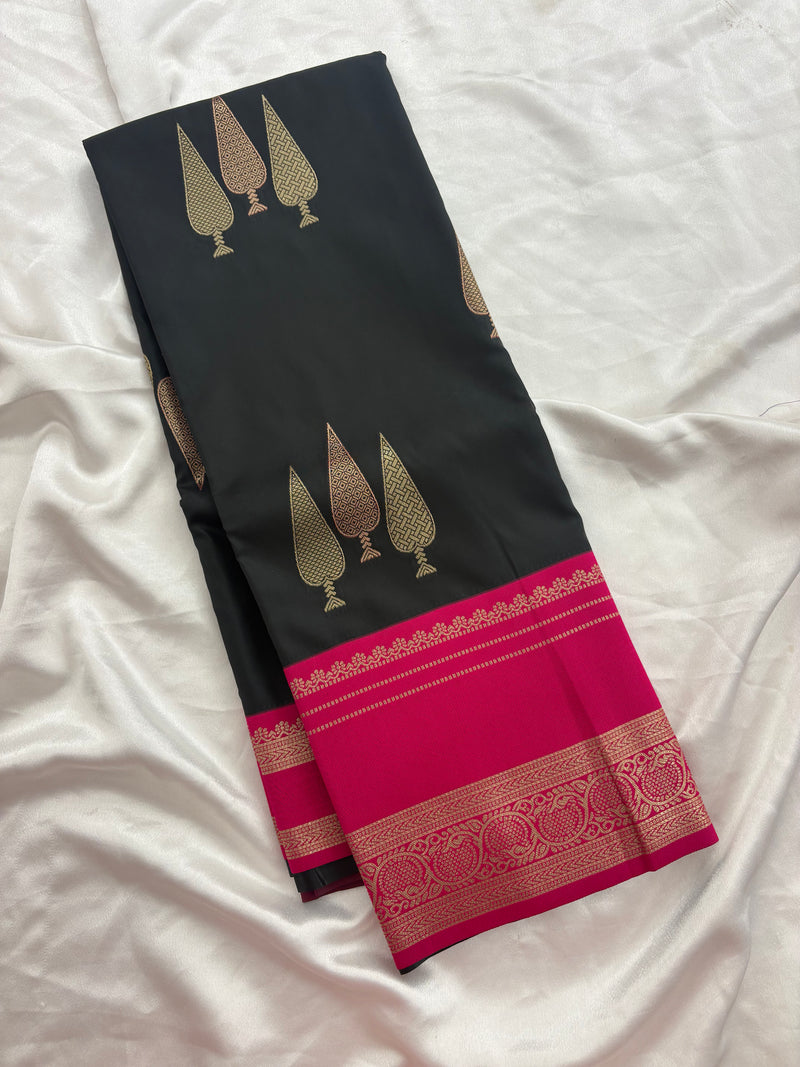 Black into Pink Valkalam Silk Saree SALE