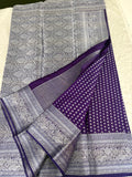 SAMITA - Purple Silver Butta Soft Silk Designer Saree