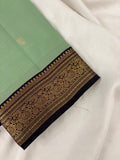 Pure Mix Silk Saree - Pista Green x Purple - JU23