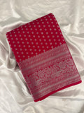 SAMITA - Pink Silver Butta Soft Silk Designer Saree