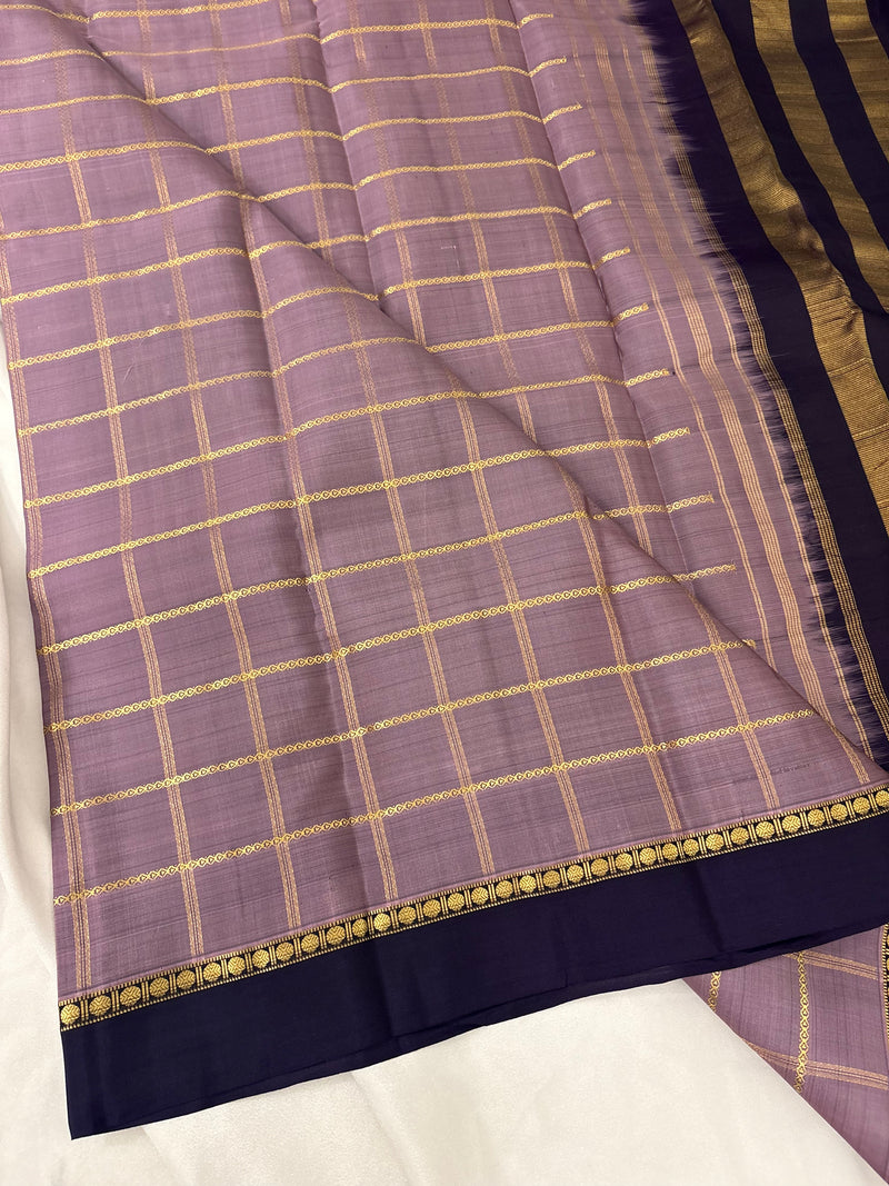 Pure Mix Silk Saree - Lavender x Purple - JU23