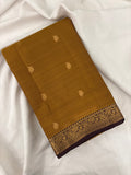 Pure Mix Silk Saree - Gold x Purple - JU23