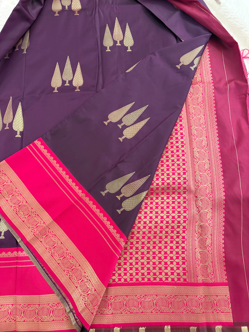 Purple into Pink Valkalam Silk Saree SALE
