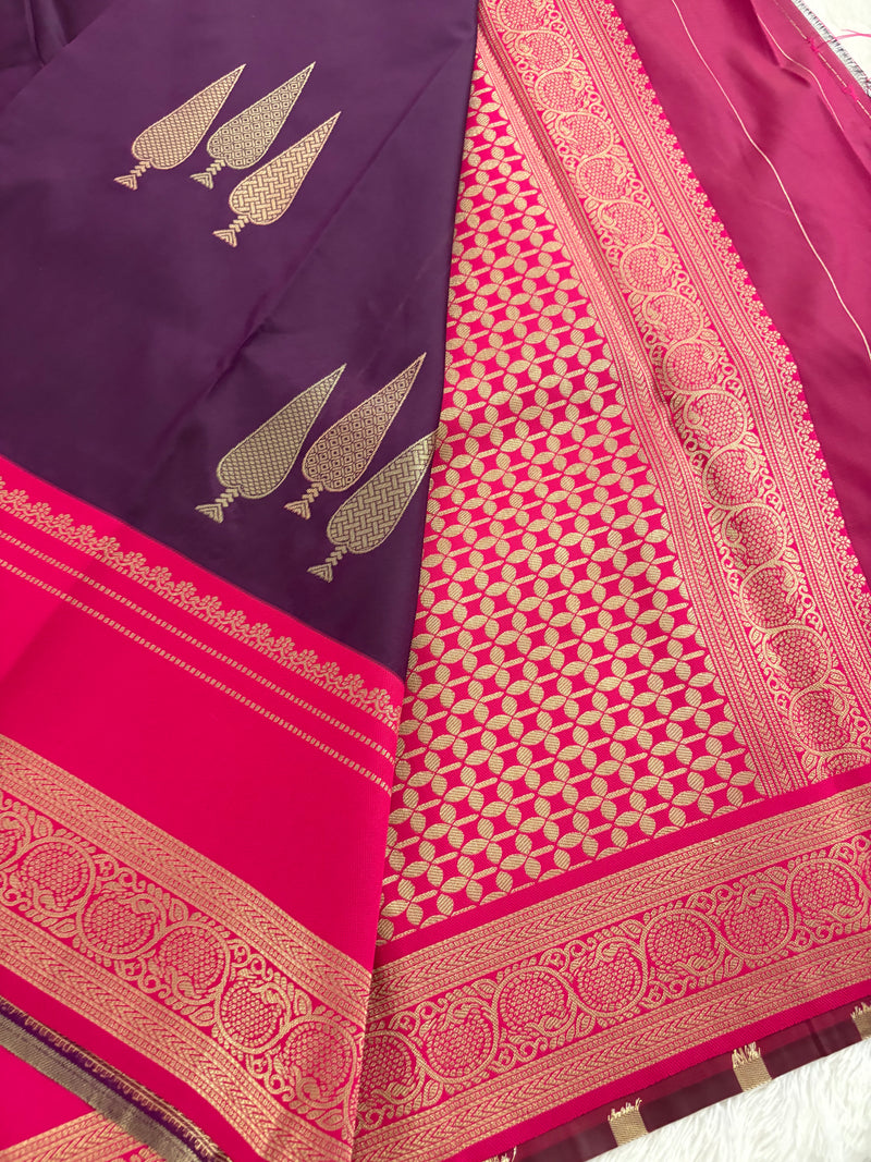 Purple into Pink Valkalam Silk Saree SALE