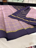 Pure Mix Silk Saree - Lavender x Purple - JU23