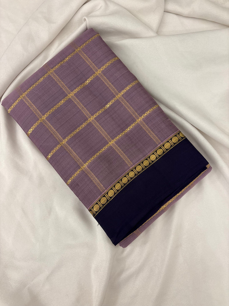 Pure Mix Silk Saree - Lavender x Purple - JU23