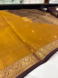 Pure Mix Silk Saree - Gold x Purple - JU23