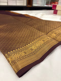 Pure Mix Silk Saree - Sand x Purple - JU23