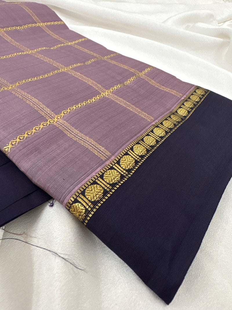Pure Mix Silk Saree - Lavender x Purple - JU23