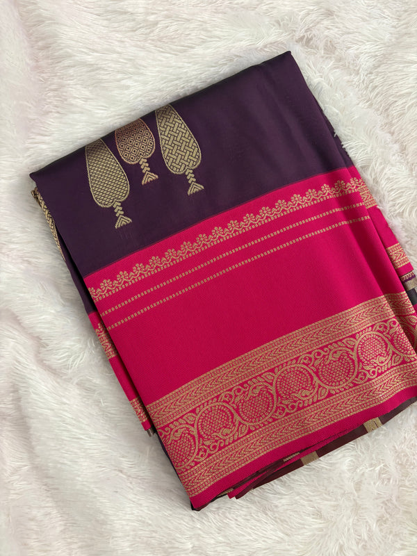 Purple into Pink Valkalam Silk Saree SALE
