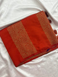 Orange x Purple Soft Cotton Designer Saree with Box Pattern and Zari
