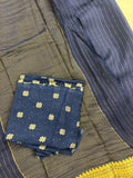 Navy Blue Stripes Viscose Saree with Matching Work Blouse SALE