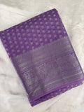 SAMITA - Lavender Silver Butta Soft Silk Designer Saree