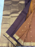 Pure Mix Silk Saree - Sand x Purple - JU23