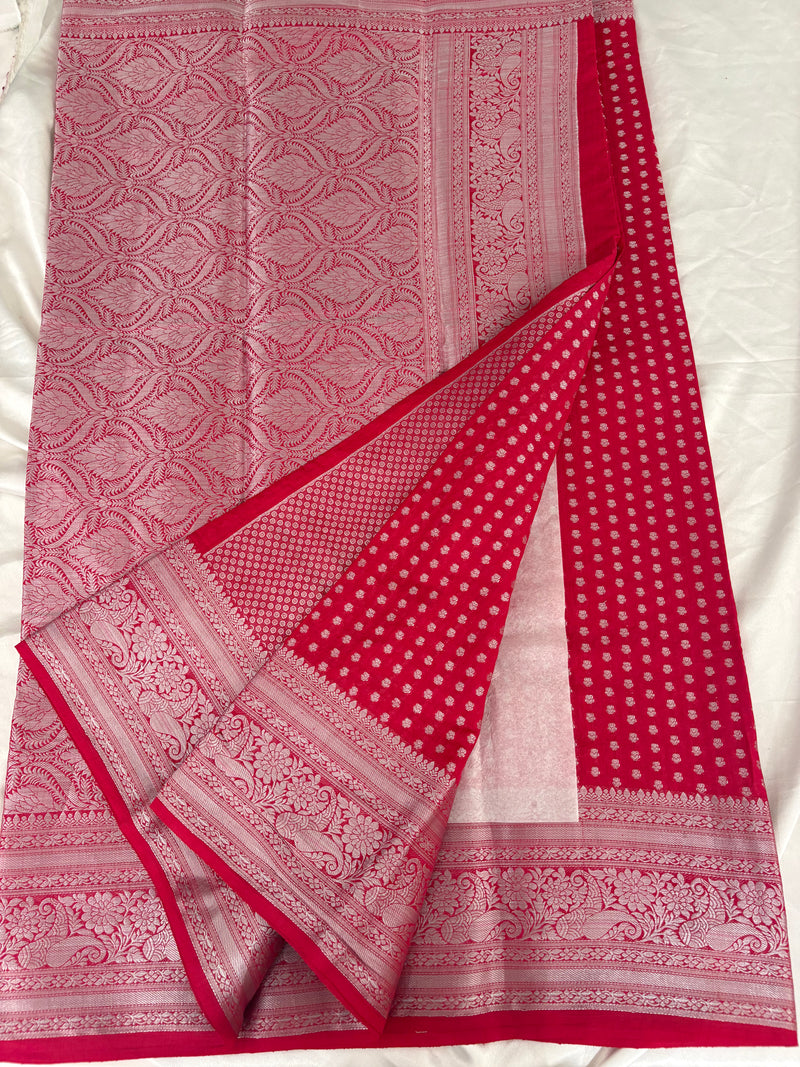 SAMITA - Pink Silver Butta Soft Silk Designer Saree